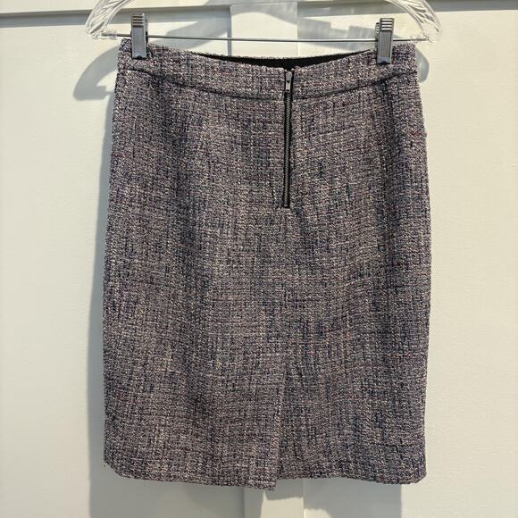 J Crew Pencil Skirt Womens 0 Tweed Wool Blend Lined Classic Career Work Office - Picture 5 of 12